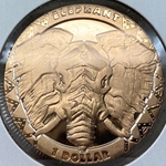 2019, 1 Dollar Big Five - Elephant, Republic of Sierra Leone