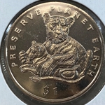 1995, 1 Dollar Lion, Eritrea