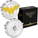 2022 Niue DC Comics Wonder Woman Logo 1 oz .999 Silver $2 Colored Proof Coin