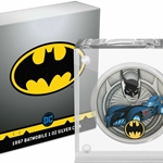 2021 NIUE, 1997 BATMOBILE DC COMICS 1oz SILVER PROOF COLORED COIN NZ MINT BATMAN