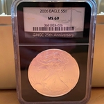 2006 American Eagle Silver One Ounce Certified / Slabbed MS69