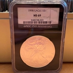 1998 American Eagle Silver One Ounce Certified / Slabbed MS69