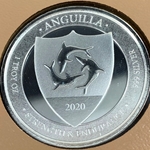 2020 Anguilla, 2 Dollars - Elizabeth II Coat of Arms