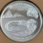 2020 Saint Lucia, 2 Dollars - Elizabeth II Whiptail Lizard