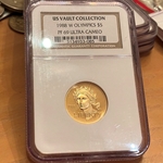 1988-W Proof Olympic $5 Gold, PF69 Ultra Cameo, 1 Each