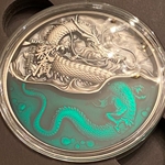 2021 Chad, Dragon King of the Four Seas Series – The Azure Dragon 2 oz Silver