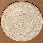 1993 Australia,  1 Dollars - Elizabeth II 3rd Portrait - Australian Kookaburra