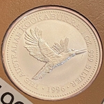 1996 Australia,  1 Dollars - Elizabeth II 3rd Portrait - Australian Kookaburra