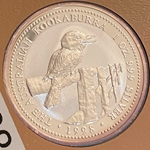 1998 Australia,  1 Dollars - Elizabeth II 3rd Portrait - Australian Kookaburra