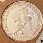 1999 Australia,  1 Dollars - Elizabeth II 4th Portrait - Australian Kookaburra