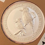 1999 Australia,  1 Dollars - Elizabeth II 4th Portrait - Australian Kookaburra