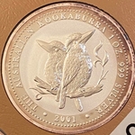 2001 Australia,  1 Dollars - Elizabeth II 4th Portrait - Australian Kookaburra