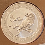 2004 Australia,  1 Dollars - Elizabeth II 4th Portrait - Australian Kookaburra