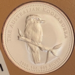 2005 Australia,  1 Dollars - Elizabeth II 4th Portrait - Australian Kookaburra