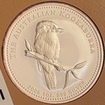 2005 Australia,  1 Dollars - Elizabeth II 4th Portrait - Australian Kookaburra