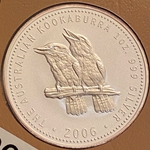 2006 Australia,  1 Dollars - Elizabeth II 4th Portrait - Australian Kookaburra