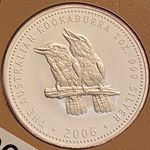 2006 Australia, 1 Dollars - Elizabeth II 4th Portrait - Australian Kookaburra