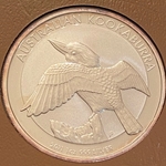 2011 Australia,  1 Dollars - Elizabeth II 4th Portrait - Australian Kookaburra