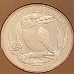 2012 Australia,  1 Dollars - Elizabeth II 4th Portrait - Australian Kookaburra, Dragon Privymark