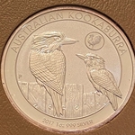 2017 Australia,  1 Dollars - Elizabeth II 4th Portrait - Australian Kookaburra, Rooster Privy