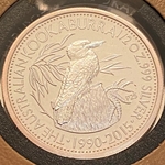 2015 Australia,  1 Dollars - Elizabeth II 4th Portrait - Australian Kookaburra, 1/2 OZ