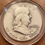 1952-S Franklin Half Dollar