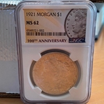 1921 Morgan Silver Dollars Certified / Slabbed MS62