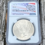 1923 Peace Silver Dollars Certified / Slabbed MS62