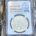 1923 Peace Silver Dollars Certified / Slabbed BU