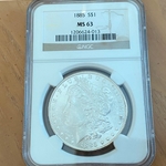 1885 Morgan Silver Dollars Certified / Slabbed MS63 - 013