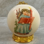 M.I. Hummel 3016 Angel Duet Ceramic, Ball Ornament, Tmk 6