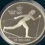 1986-1988 Canada 20 Dollars - Elizabeth II Cross-country Skiing