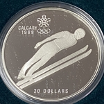 1987-1988 Canada 20 Dollars - Elizabeth II Ski Jump