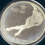 1985-1988 Canada 20 Dollars - Elizabeth II Speed Skating