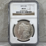 1879-S Morgan Silver Dollars Certified / Slabbed MS63 - 002