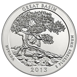 2013 ATB 5 Oz 999 Fine Silver Coin, Great Basin National Park