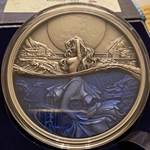 2022 Chad, 10,000 Francs - Mermaid Under the Moon, 2 Oz Silber