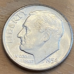 1954-S Roosevelt Dime BU Roll