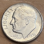 1956-D Roosevelt Dime BU Roll