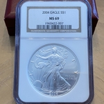 2004 American Eagle Silver One Ounce Certified / Slabbed MS69 - 007