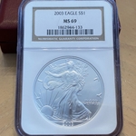 2003 American Eagle Silver One Ounce Certified / Slabbed MS69-133