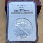 2009 American Eagle Silver One Ounce Certified / Slabbed MS69 - 083
