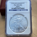 2011 American Eagle Silver One Ounce Certified / Slabbed MS69 - 050