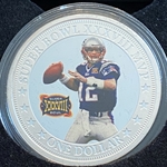 2017 Fiji One Dollar, Tom Brady - Super Bowl XXXVIII MVP