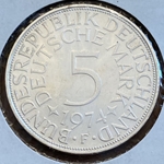 1974F Germany, 5 Deutsche Mark, KM112