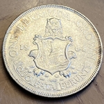 1964 Bermuda, 1 Crown, ASW: 0.3636oz, KM 14
