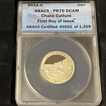 2012-S Chaco Culture 25 Cent, PR70DCAM