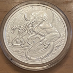 2021 Tokelau 2 Dollars, - Elizabeth II Cthulhu 1 oz .999 Silver