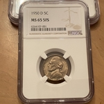 1950-D Jefferson Nickel, MS 66-001