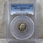 2000-S Roosevelt Dime, Silver, PR69 DCAM